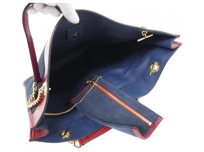 Borsa e Pouch Gucci Rosso Blu scuro - vista 9