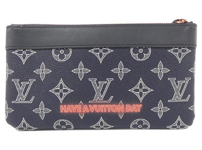 Borsa Louis Vuitton Monogram Ink Pochette Apollo PM Blu Corallo - vista 2