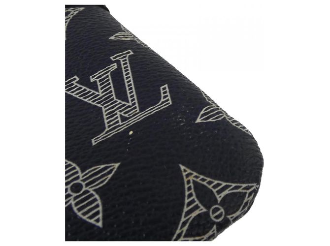 Borsa Louis Vuitton Monogram Ink Pochette Apollo PM Blu Corallo - vista 4