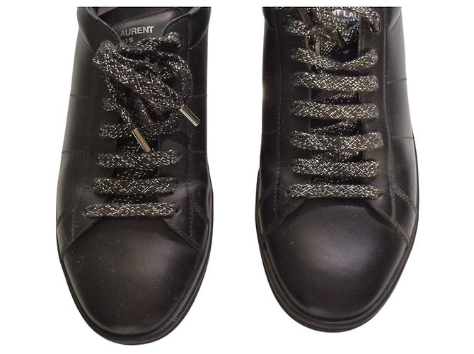 Saint Laurent Court Classic SL/01 Dual Lips Sneakers Low-Top - Nero - vista 10
