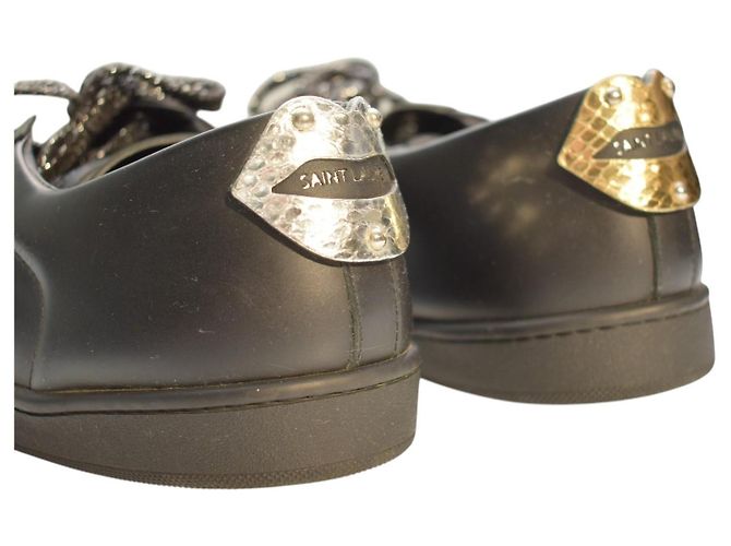 Saint Laurent Court Classic SL/01 Dual Lips Sneakers Low-Top - Nero - vista 13