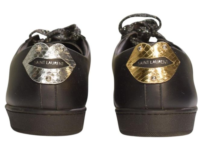Saint Laurent Court Classic SL/01 Dual Lips Sneakers Low-Top - Nero - vista 2