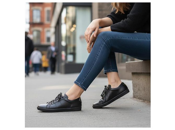 Saint Laurent Court Classic SL/01 Dual Lips Sneakers Low-Top - Nero - vista 3