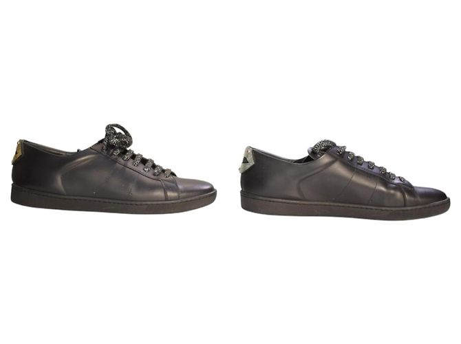 Saint Laurent Court Classic SL/01 Dual Lips Sneakers Low-Top - Nero - vista 7
