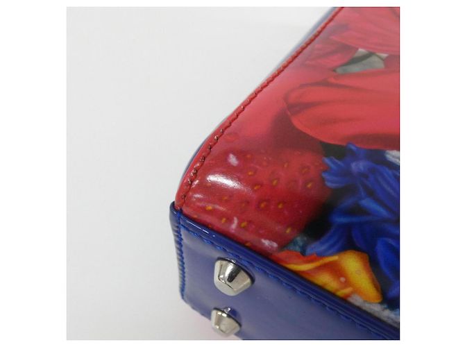 Mini borsa Lady Christian Dior Rosso Blu - vista 4