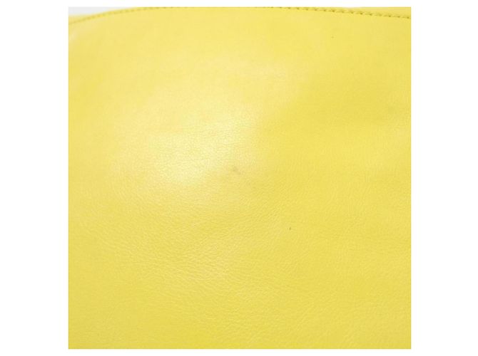 Borsa a tracolla in pelle gialla Chanel Giallo - vista 4