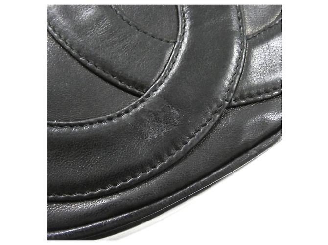 Borsa a tracolla Chanel in pelle di agnello nera Nero - vista 6