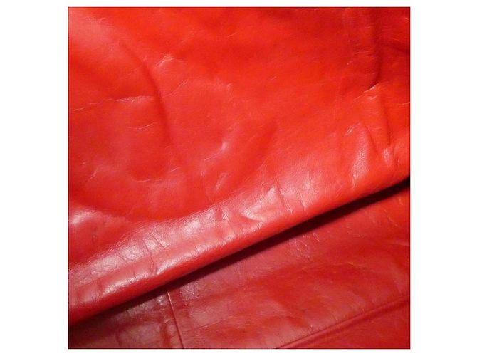 Borsa Chanel in pelle di agnello rossa Rosso - vista 10