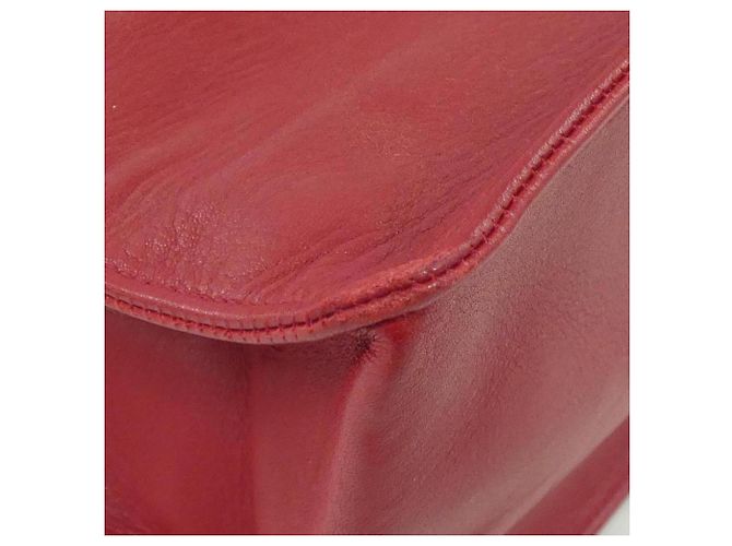 Borsa Chanel in pelle di agnello rossa Rosso - vista 3