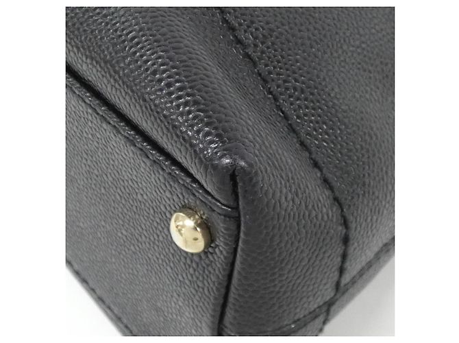 Borsa Chanel 18233 in pelle di vitello martellata nera Nero - vista 3