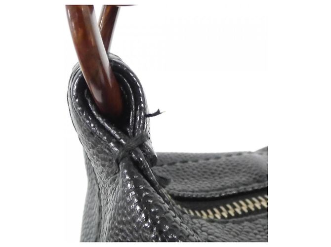 Borsa Chanel 18233 in pelle di vitello martellata nera Nero - vista 6