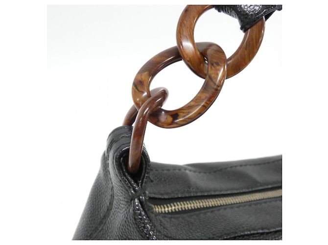 Borsa Chanel 18233 in pelle di vitello martellata nera Nero - vista 7