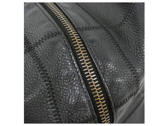 Borsa a tracolla Chanel 26134 in pelle di vitello granulata nera Nero - vista 5