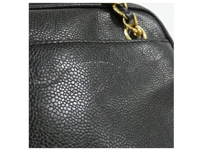 Borsa a tracolla Chanel in pelle di vitello granulata Nero - vista 4