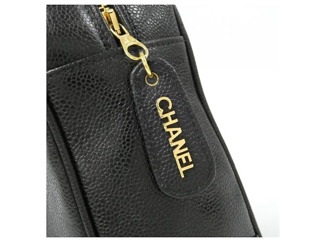 Borsa a tracolla Chanel in pelle di vitello granulata Nero - vista 6