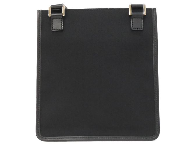 Borsa a tracolla in nylon nero Gucci 92562 - vista 2