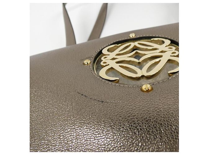 Borsa Tote Loewe Maia Beige D'oro - vista 5