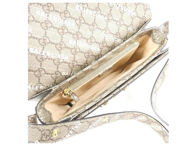 Borsa a tracolla Gucci Horsebit 1955 Beige - vista 7