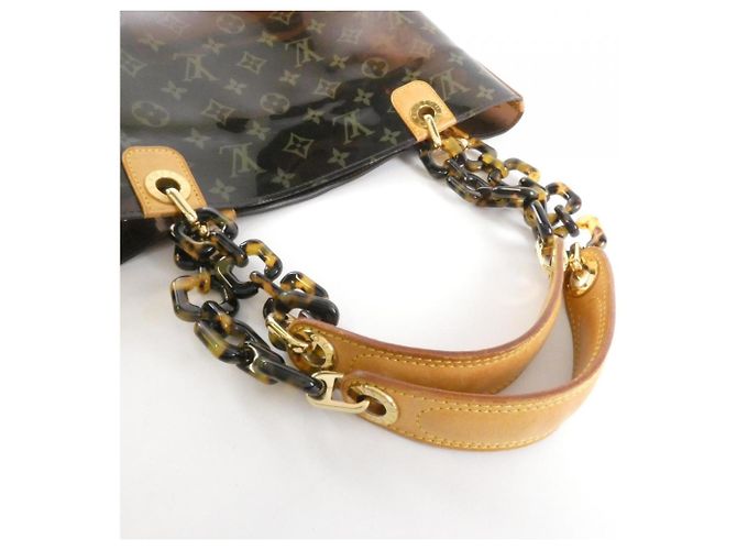 Borsa Cabas MM Monogram Ambre Louis Vuitton Marrone - vista 6