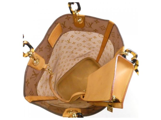 Borsa Cabas MM Monogram Ambre Louis Vuitton Marrone - vista 8