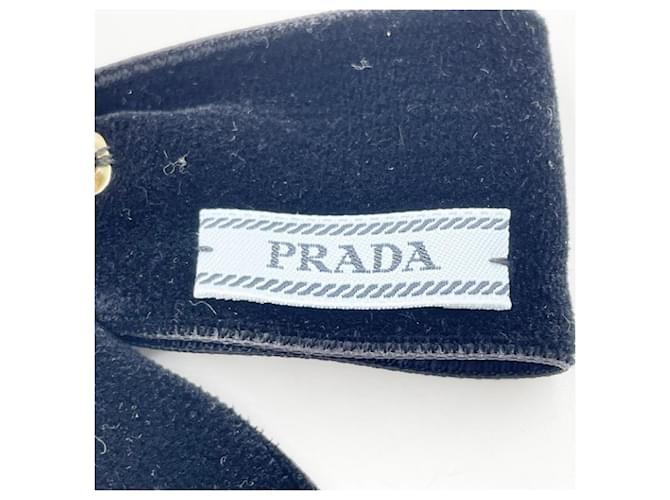 Barrette Triangle Prada 1IF154 in velluto nero - vista 5
