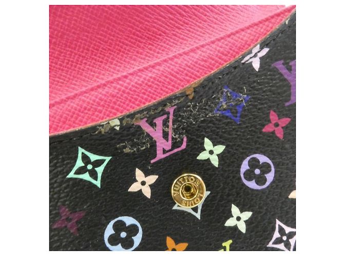Louis Vuitton Multicolor Enveloppe Visitenkartenetui Schwarz Rot - Ansicht 6