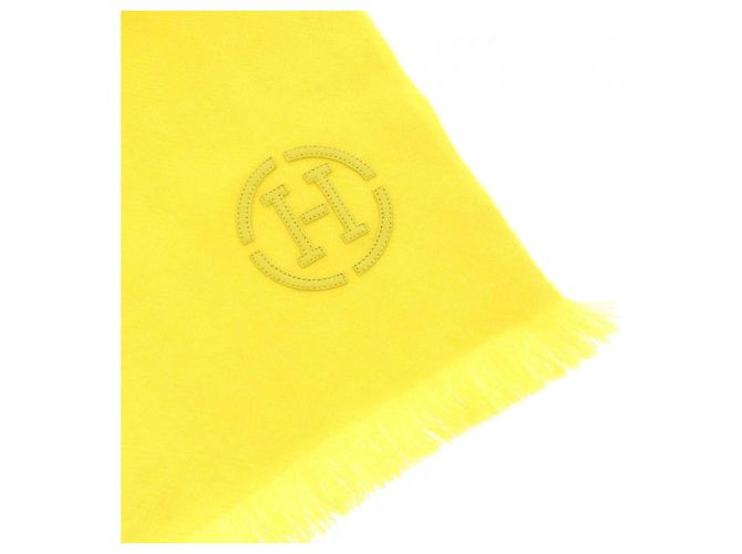 Hermès Stola Hermes Dip Dye Horizon Bianco Giallo - vista 2