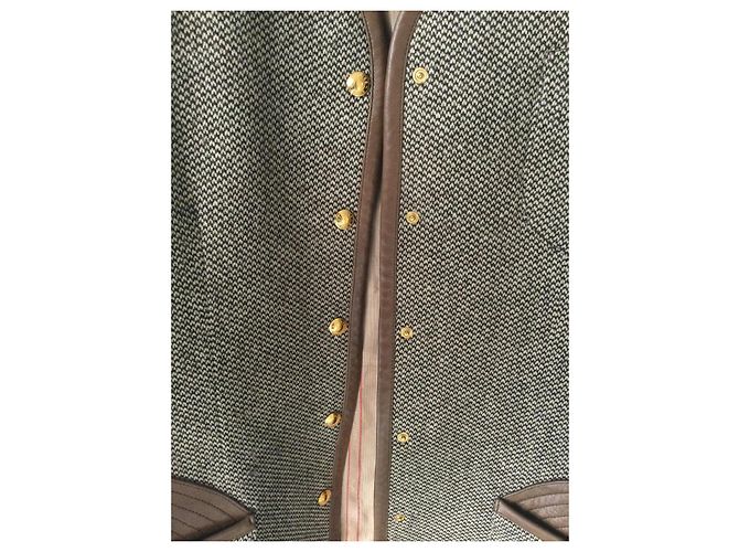 Hermès Jagdjacke aus Kamelhaar und Lammleder Braun Beige - Ansicht 5