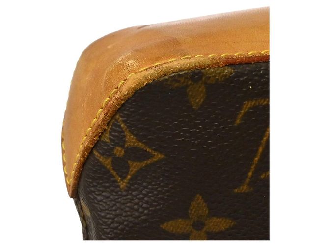 Borsa Louis Vuitton Trotteur in tela Monogram Marrone - vista 7