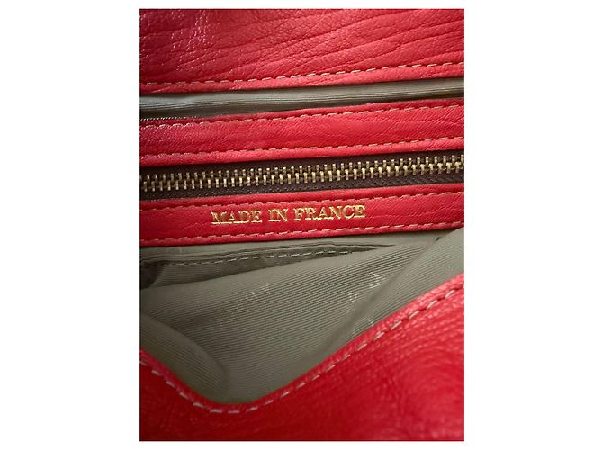 Borsa a mano Abaco Paris in pelle rossa Rosso - vista 3