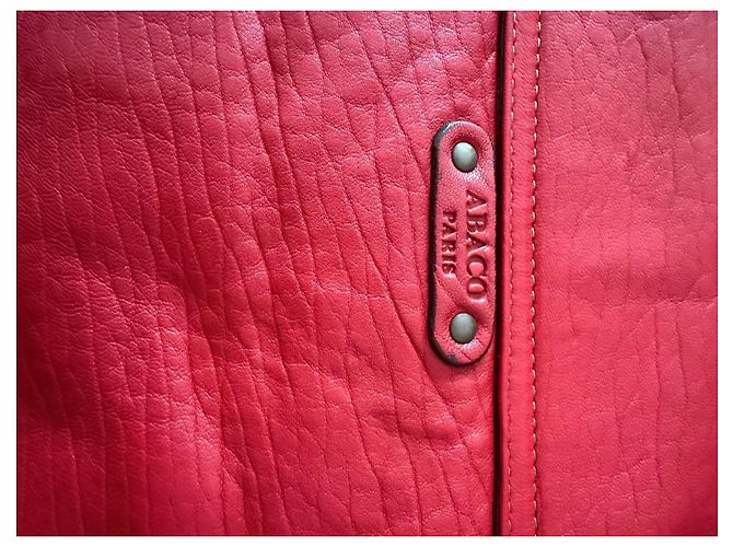 Borsa a mano Abaco Paris in pelle rossa Rosso - vista 5