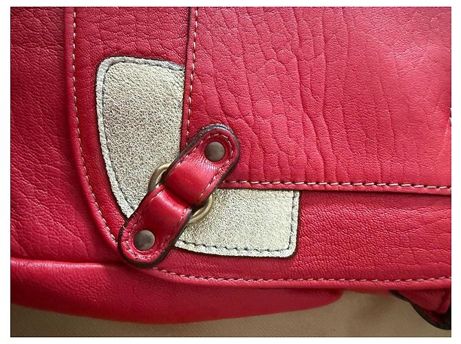 Borsa a mano Abaco Paris in pelle rossa Rosso - vista 8