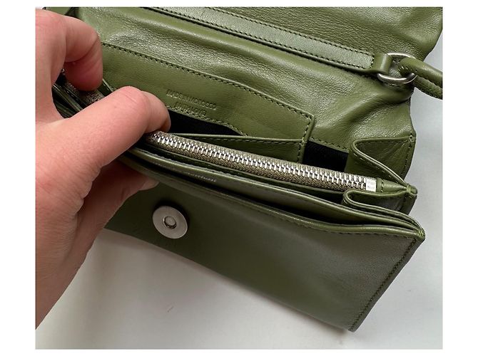 AMI Paris De Coeur Borsa Portafoglio con Catena - Pelle Verde - vista 5