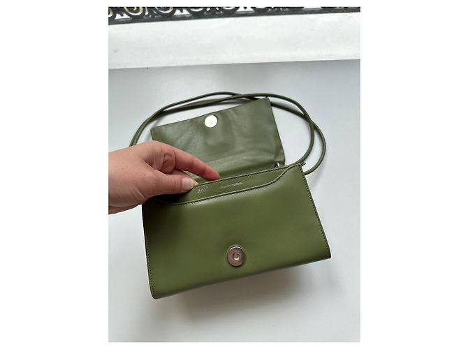 AMI Paris De Coeur Borsa Portafoglio con Catena - Pelle Verde - vista 6