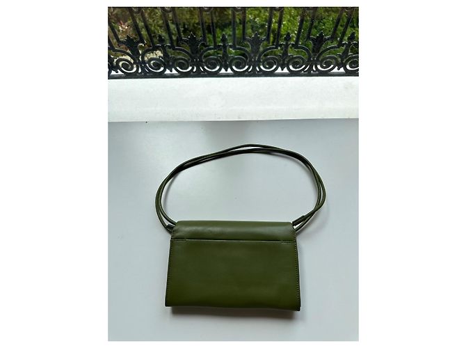 AMI Paris De Coeur Borsa Portafoglio con Catena - Pelle Verde - vista 8