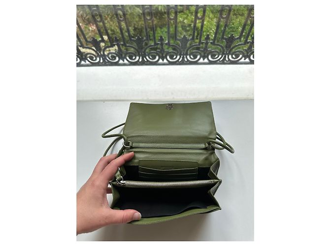 AMI Paris De Coeur Borsa Portafoglio con Catena - Pelle Verde - vista 9