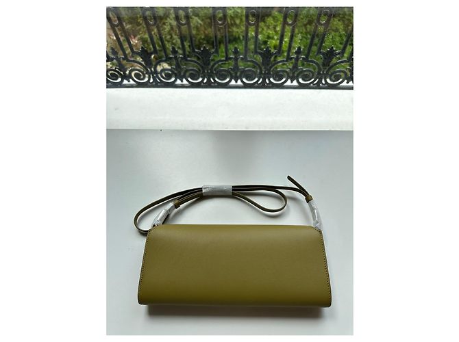 AMI Paris Borsa a tracolla in pelle verde oliva - vista 5