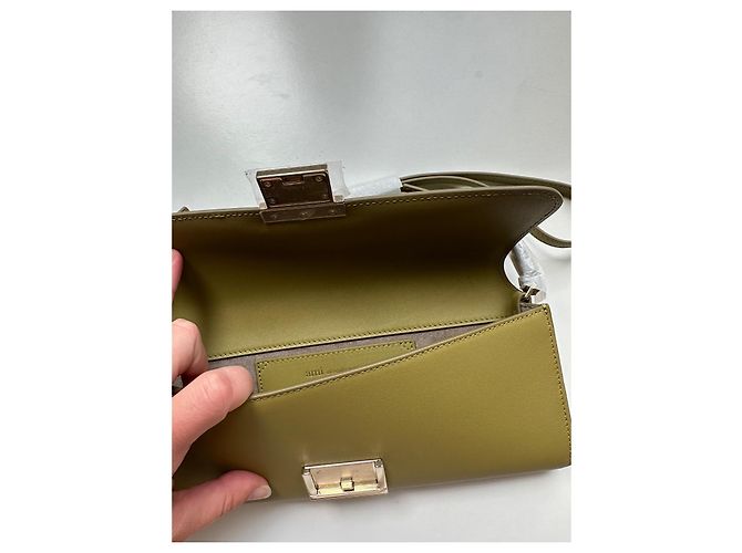 AMI Paris Borsa a tracolla in pelle verde oliva - vista 7