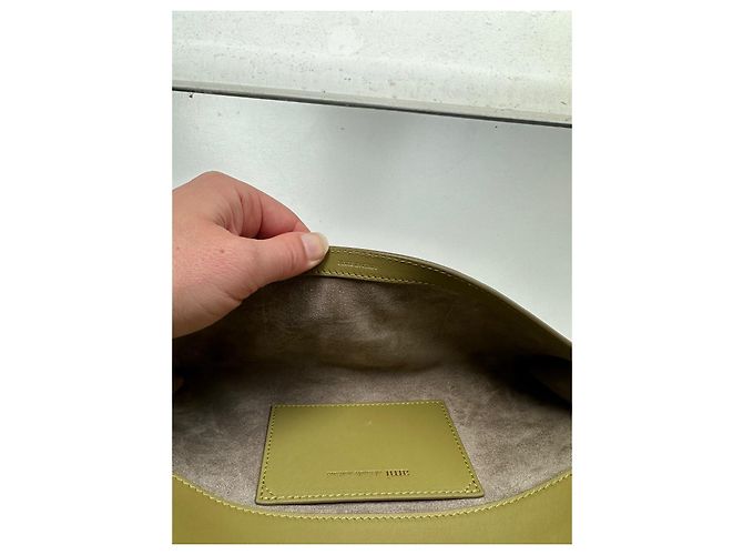 AMI Paris Borsa a tracolla in pelle verde oliva - vista 9