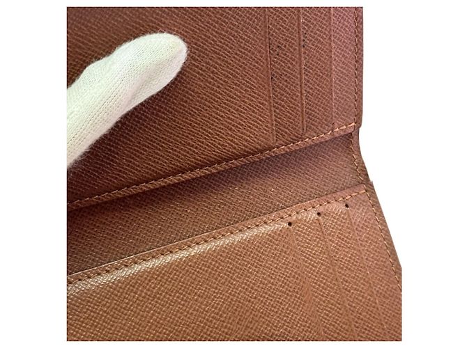 Cartera tríptico Monogram Louis Vuitton Castaño - vista 8