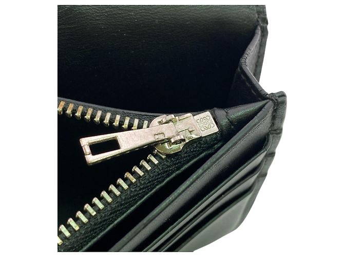 Puzzle Loewe Black Leather Long Bi-fold Wallet - view 10