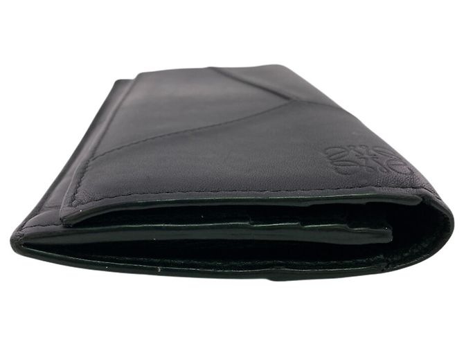 Puzzle Loewe Black Leather Long Bi-fold Wallet - view 5