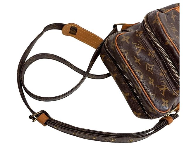 Borsa a tracolla Louis Vuitton Monogram Pochette Marrone - vista 3