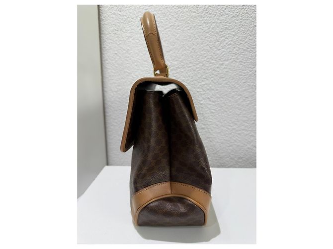 Céline Celine Macadam Logo Monogram Handtasche Braun Gold hardware - Ansicht 6