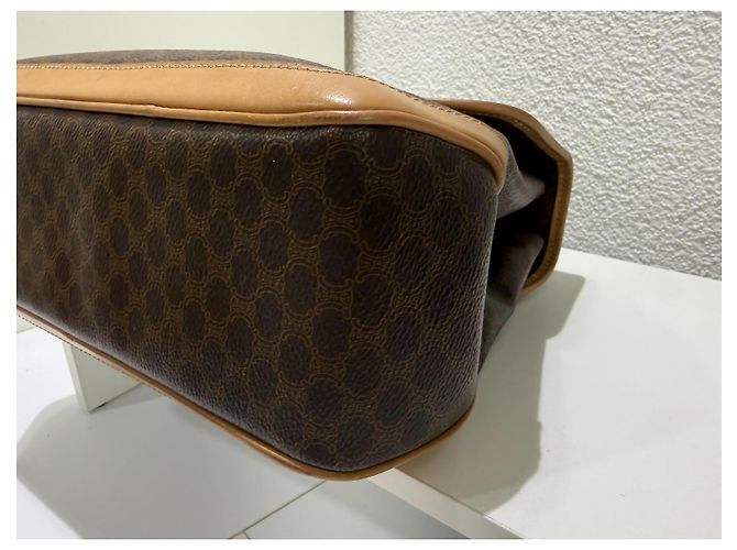 Céline Celine Macadam Logo Monogram Handtasche Braun Gold hardware - Ansicht 8
