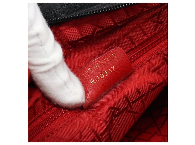 Borsa Christian Dior Lady Dior Canage in tela nera e oro Autentica ep14827 - vista 12