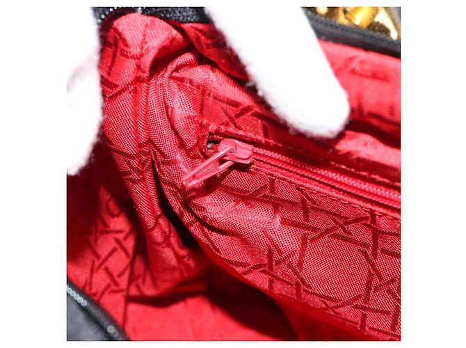 Borsa Christian Dior Lady Dior Canage in tela nera e oro Autentica ep14827 - vista 21