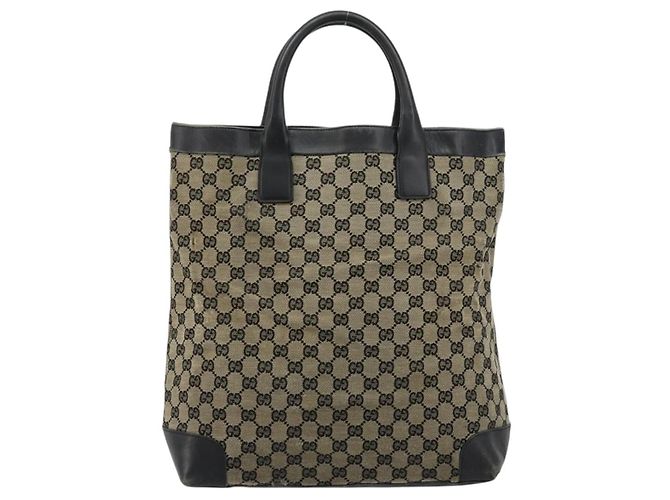 Borsa Tote GUCCI GG Canvas Nera 002 1121 Auth bs35575 Nero - vista 13