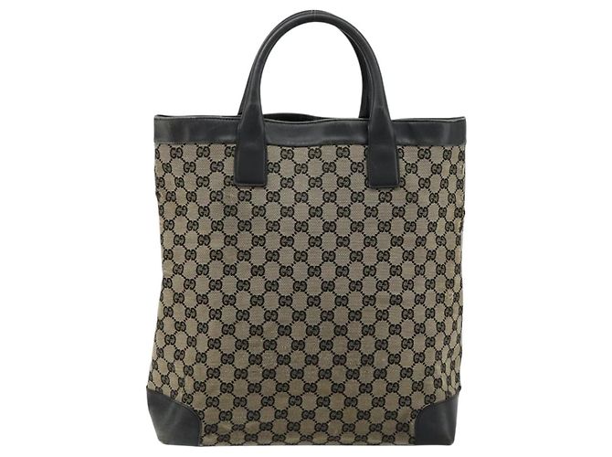 Borsa Tote GUCCI GG Canvas Nera 002 1121 Auth bs35575 Nero - vista 2