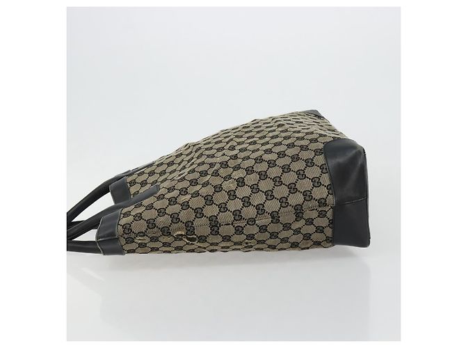Borsa Tote GUCCI GG Canvas Nera 002 1121 Auth bs35575 Nero - vista 4